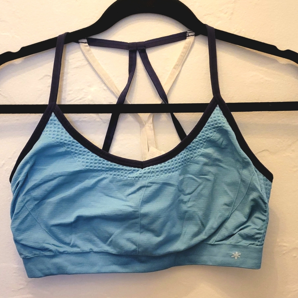 Multi-blue sports bra